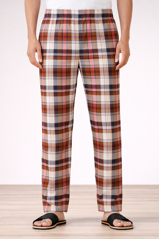 Rustic Brown Poplin Cotton Pajama