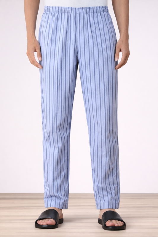 Gravel Grey Striped Cotton Pajama