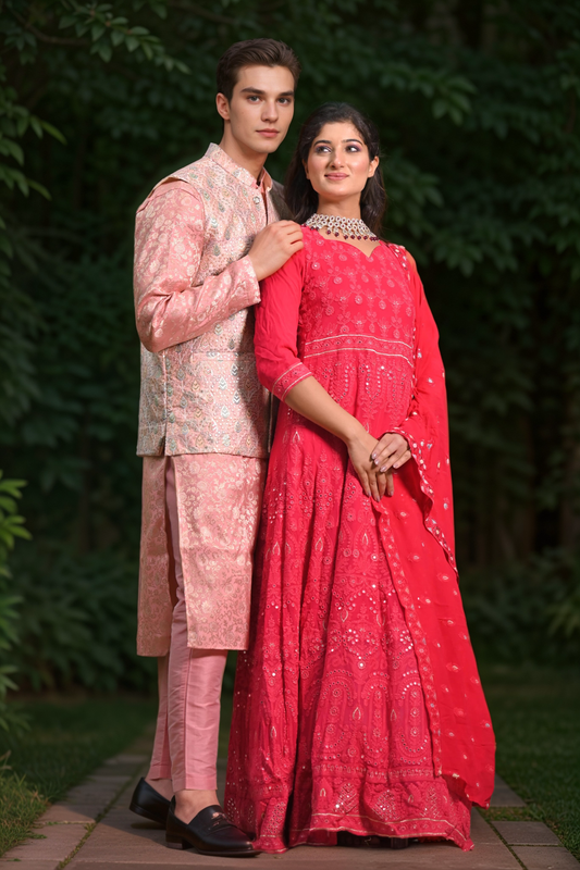 Buy Plus Size ​Festive Charm Kurta Vasket Set At Apella | Sizes XS to 10 XL | India | Free Delivery | Customized