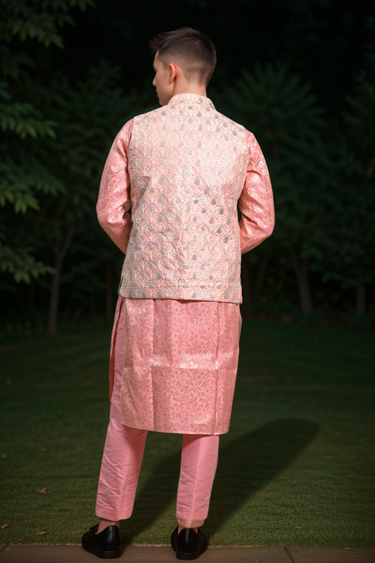 Buy Plus Size ​Festive Charm Kurta Vasket Set At Apella | Sizes XS to 10 XL | India | Free Delivery | Customized