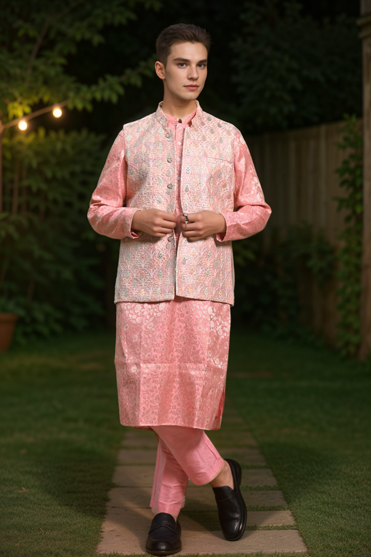 Buy Plus Size ​Festive Charm Kurta Vasket Set At Apella | Sizes XS to 10 XL | India | Free Delivery | Customized