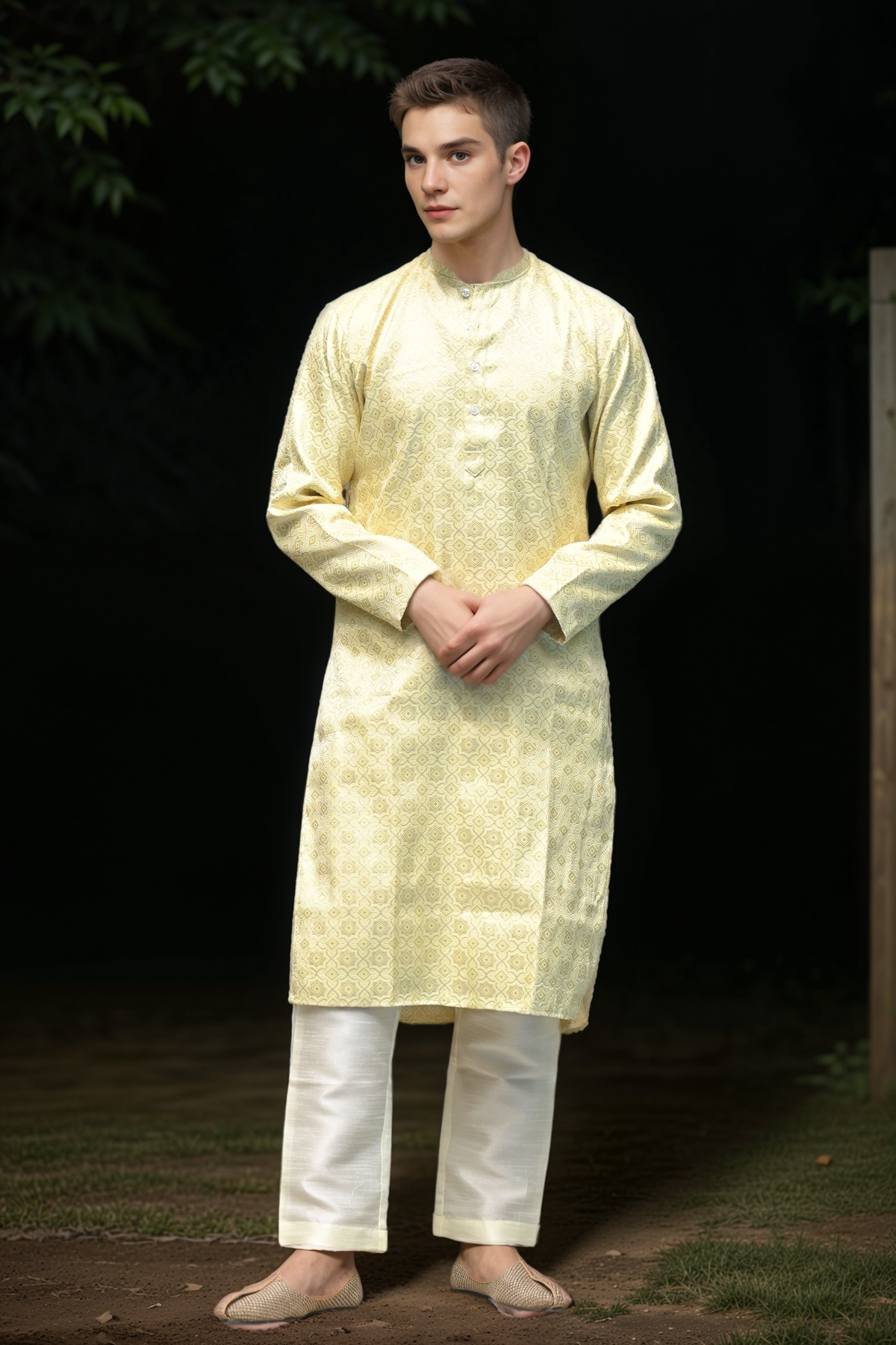 Buy Plus Size ​Festive Threads Brocade Kurta At Apella | Sizes XS to 10 XL | India | Free Delivery | Customized