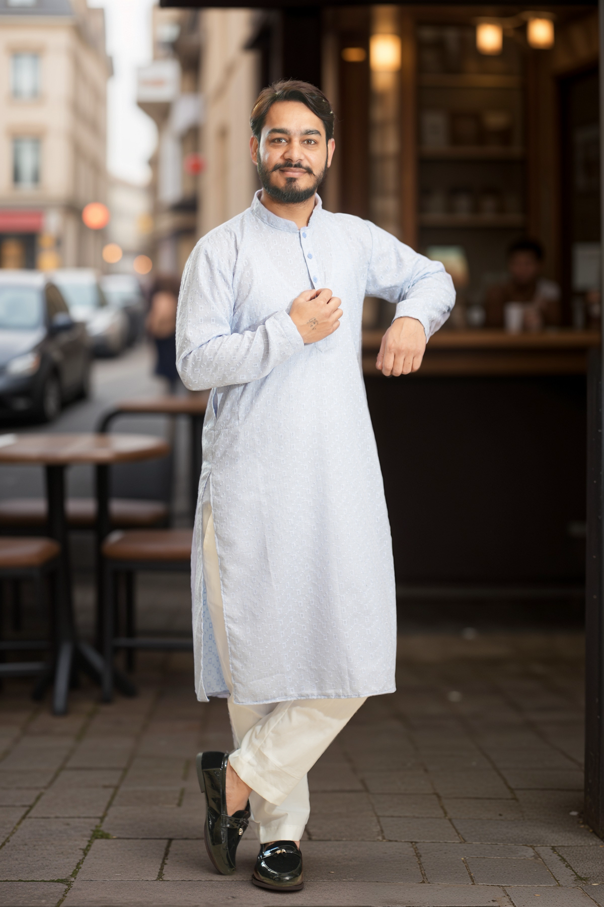 Buy Plus Size ​Skyline Embroidered Kurta Pajama At Apella | Sizes XS to 10 XL | India | Free Delivery | Customized