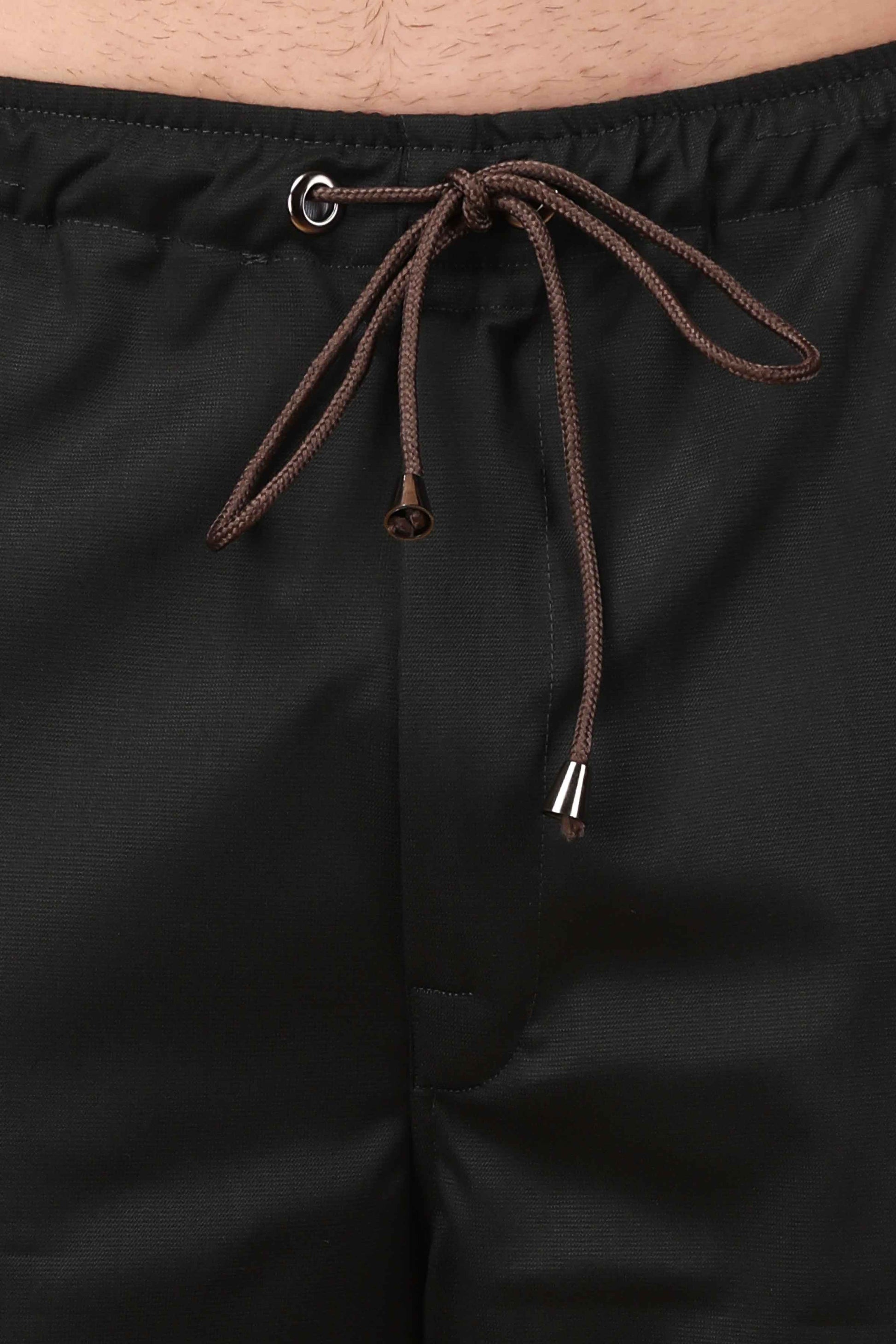 Buy Plus Size ​Black Stretchable Cargo Pants At Apella | Sizes XS to 10 XL | India | Free Delivery | Customized