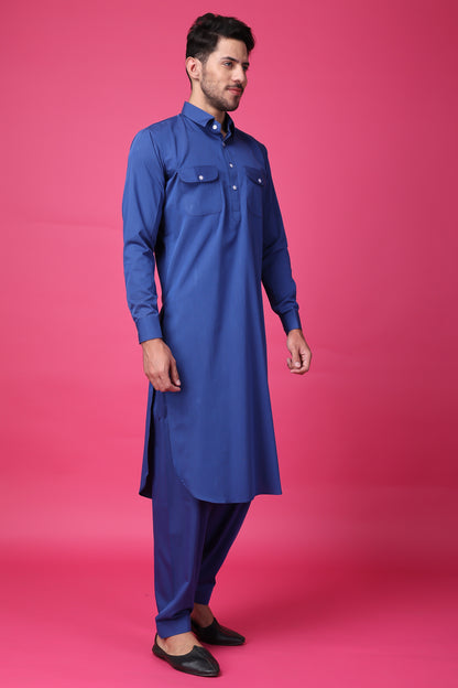 Blue Pathani Kurta Pajama