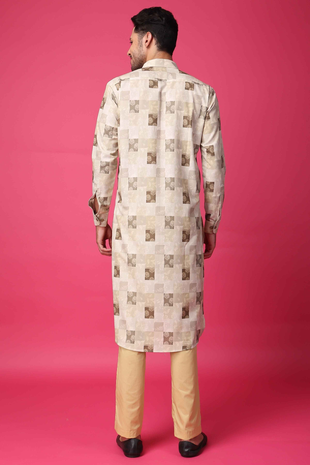 Buy Plus Size ​Hazelnut Hues Textured Kurta At Apella | Sizes XS to 10 XL | India | Free Delivery | Customized