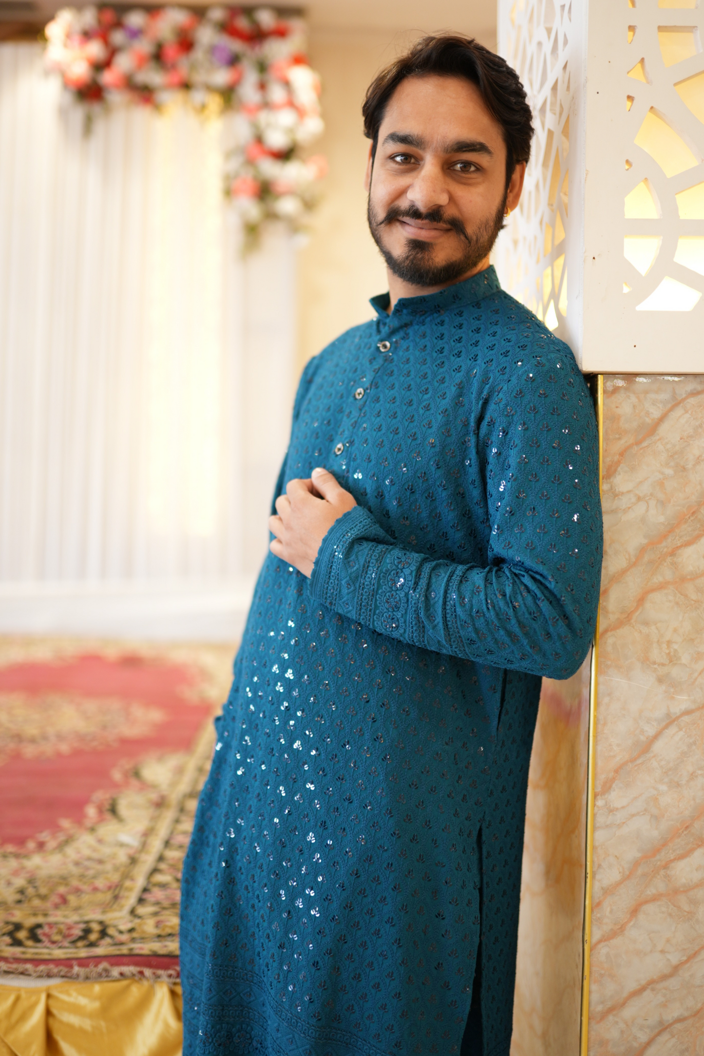 Peacock Green Sequin Kurta