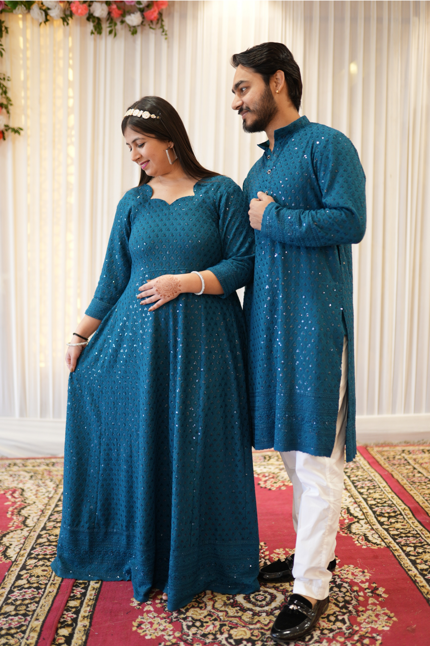 Peacock Green Sequin Kurta