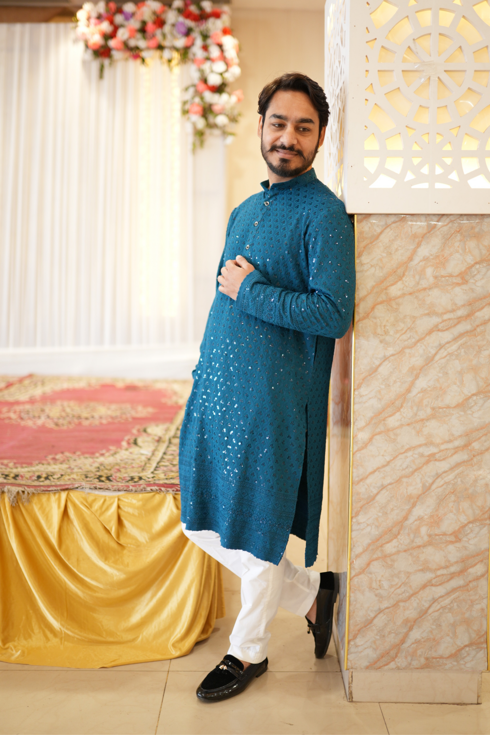 Peacock Green Sequin Kurta