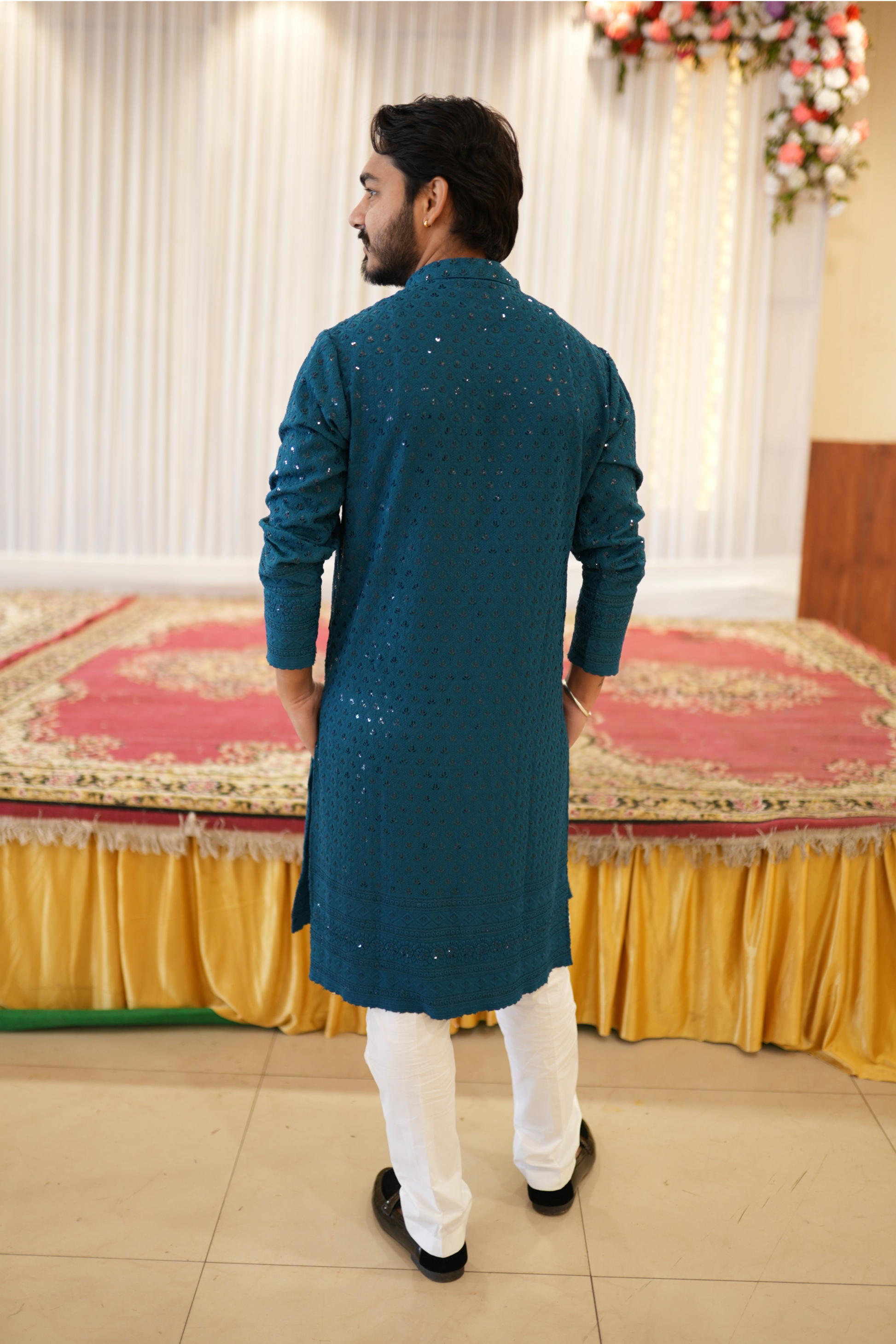 Peacock Green Sequin Kurta
