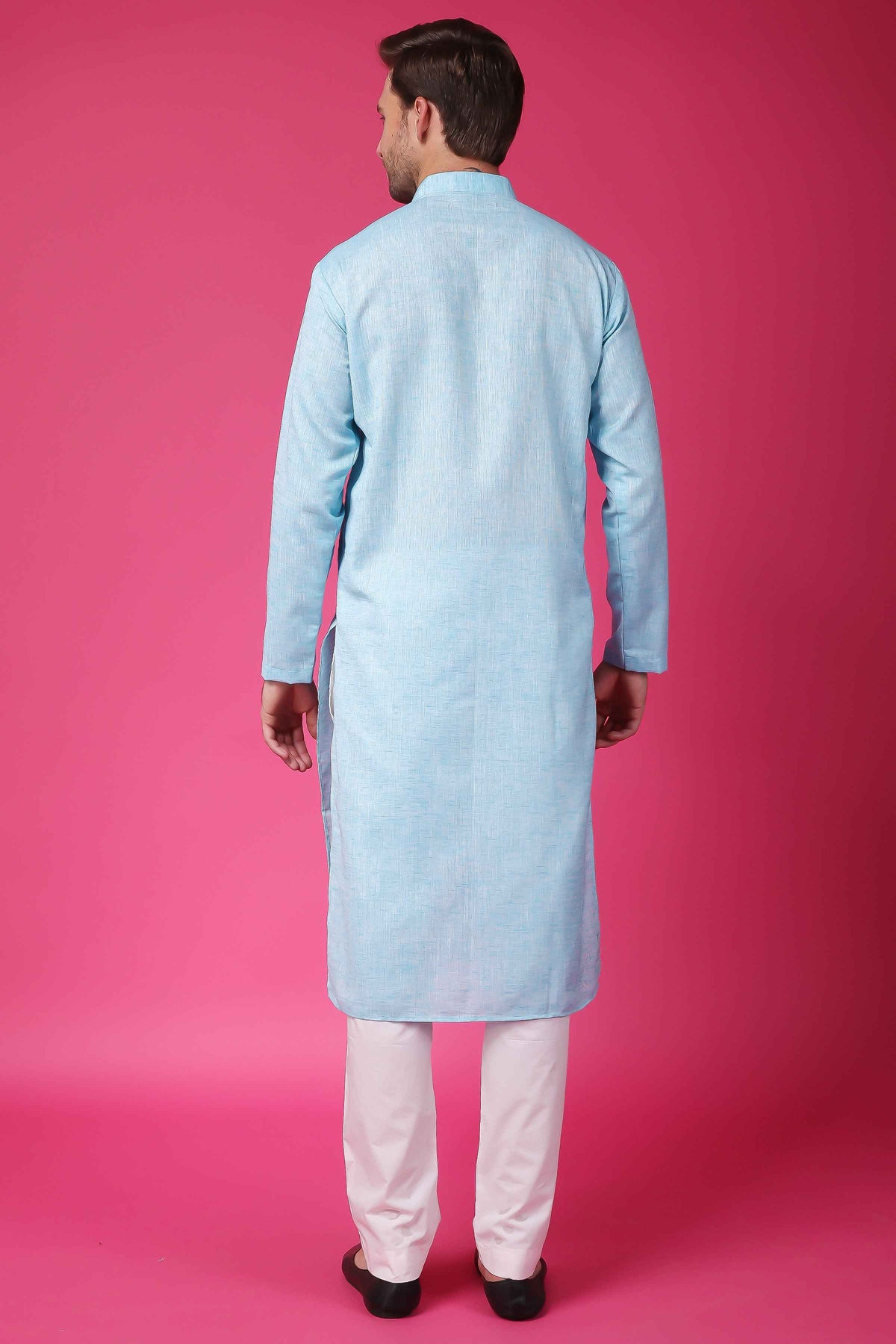 Buy Plus Size ​Serene Sky Textured Kurta At Apella | Sizes XS to 10 XL | India | Free Delivery | Customized