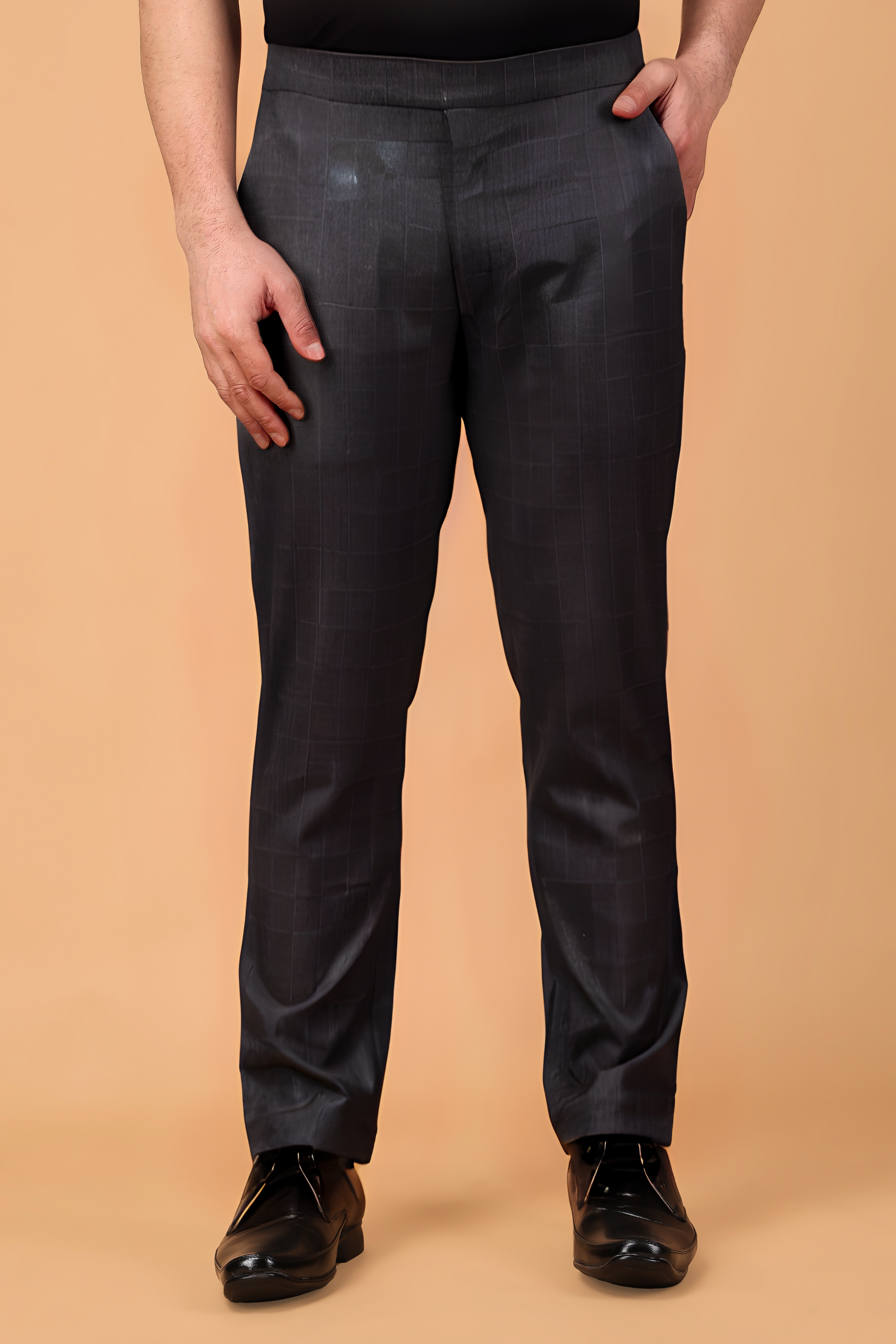 Beige Textured Full Length Casual Men Comfort Fit Trousers - Selling Fast  at Pantaloons.com