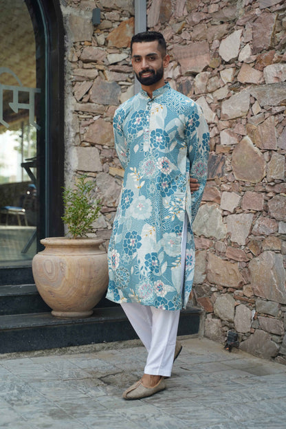 Buy Plus Size ​Subtle Elegance Foiled Kurta At Apella | Sizes XS to 10 XL | India | Free Delivery | Customized