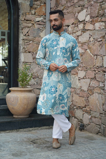 Buy Plus Size ​Subtle Elegance Foiled Kurta At Apella | Sizes XS to 10 XL | India | Free Delivery | Customized