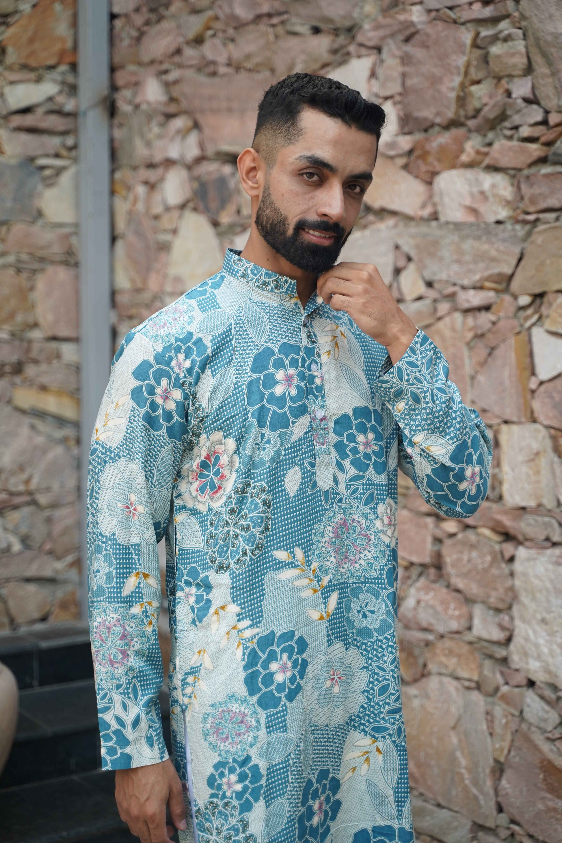Buy Plus Size ​Subtle Elegance Foiled Kurta At Apella | Sizes XS to 10 XL | India | Free Delivery | Customized