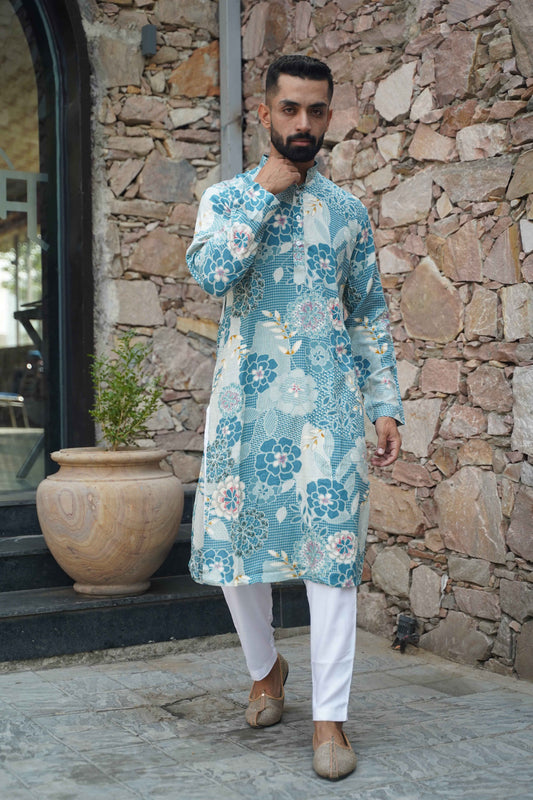 Buy Plus Size ​Subtle Elegance Foiled Kurta At Apella | Sizes XS to 10 XL | India | Free Delivery | Customized