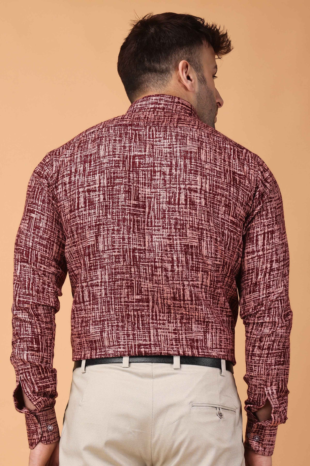 Buy Plus Size ​Merlot Embrace Woollen Shirt At Apella | Sizes XS to 10 XL | India | Free Delivery | Customized