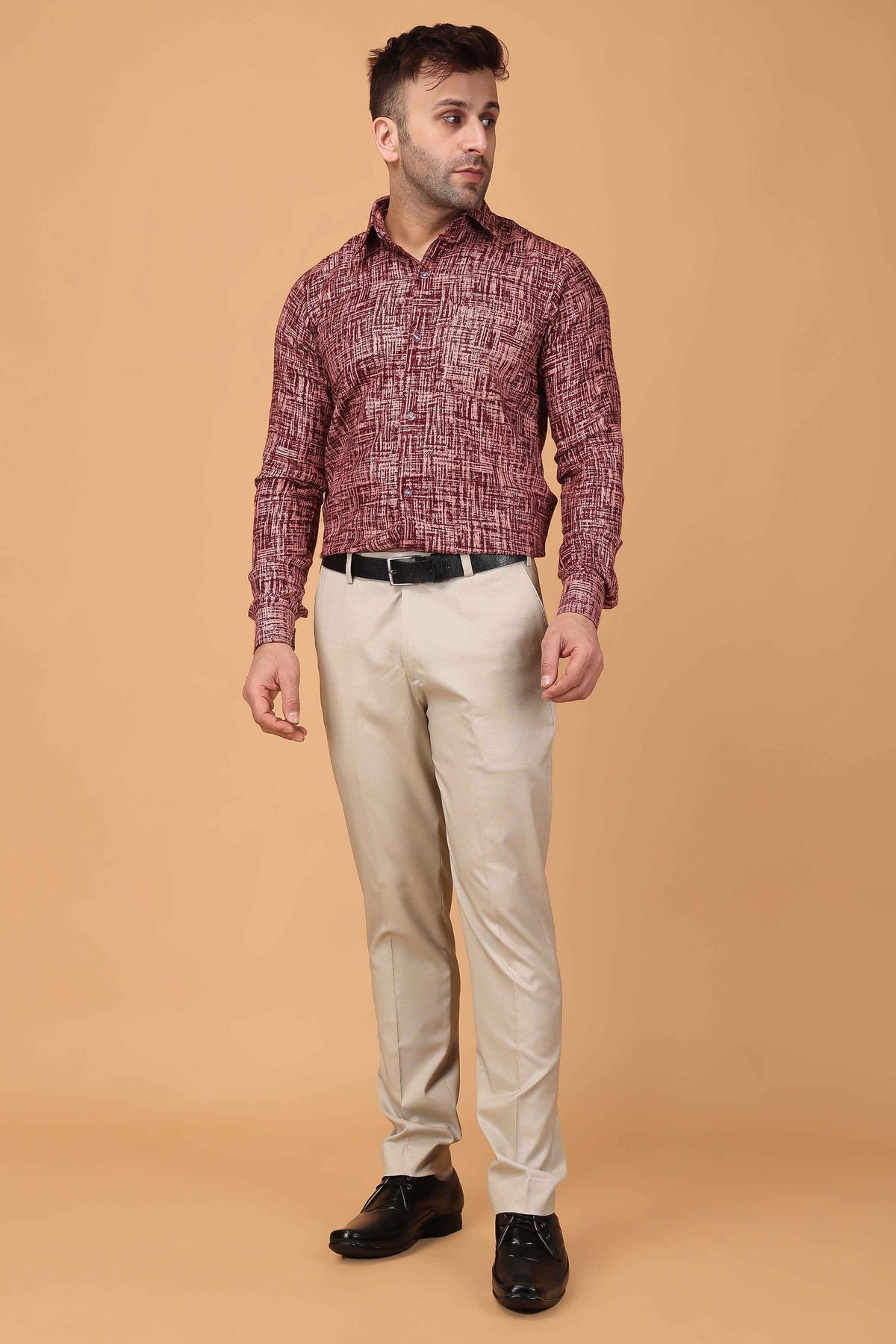Buy Plus Size ​Merlot Embrace Woollen Shirt At Apella | Sizes XS to 10 XL | India | Free Delivery | Customized