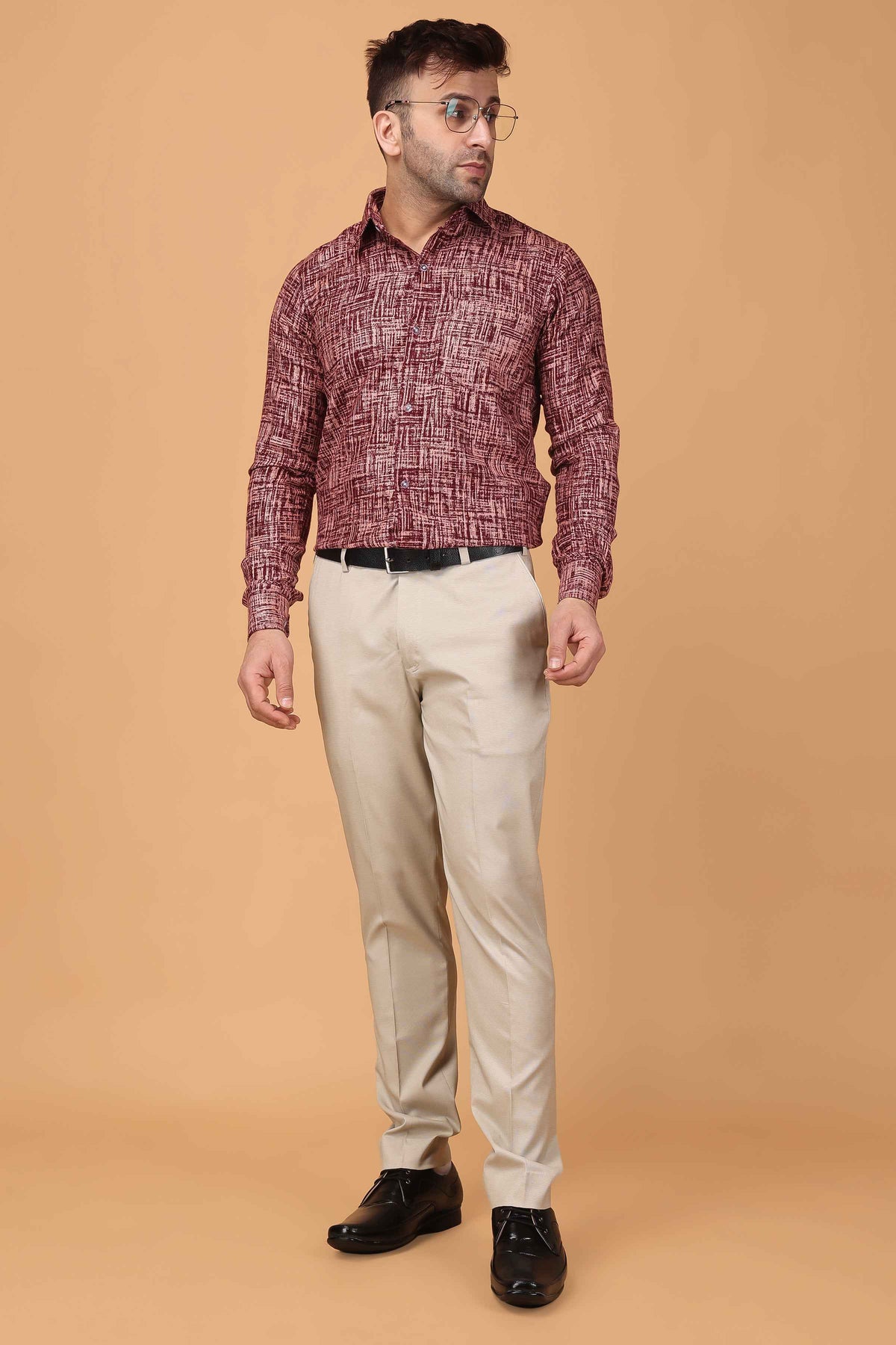 Buy Plus Size ​Merlot Embrace Woollen Shirt At Apella | Sizes XS to 10 XL | India | Free Delivery | Customized