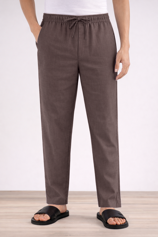 Metallic Brown Cotton Pajama Pant