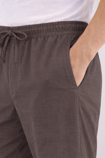Metallic Brown Cotton Pajama Pant