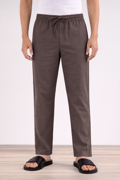 Metallic Brown Cotton Pajama Pant