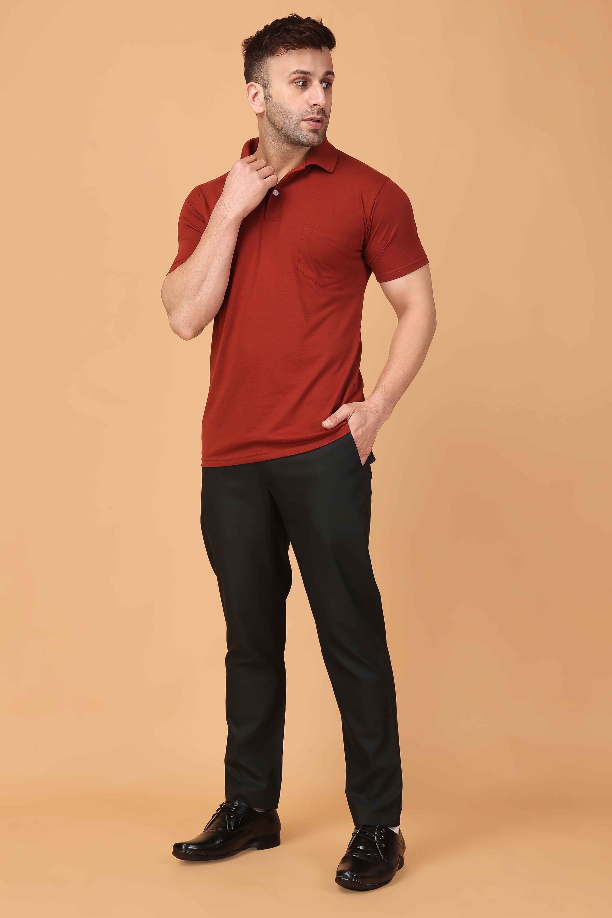 Buy Plus Size ​Midnight Black Comfort Fit Trousers At Apella | Sizes XS to 10 XL | India | Free Delivery | Customized