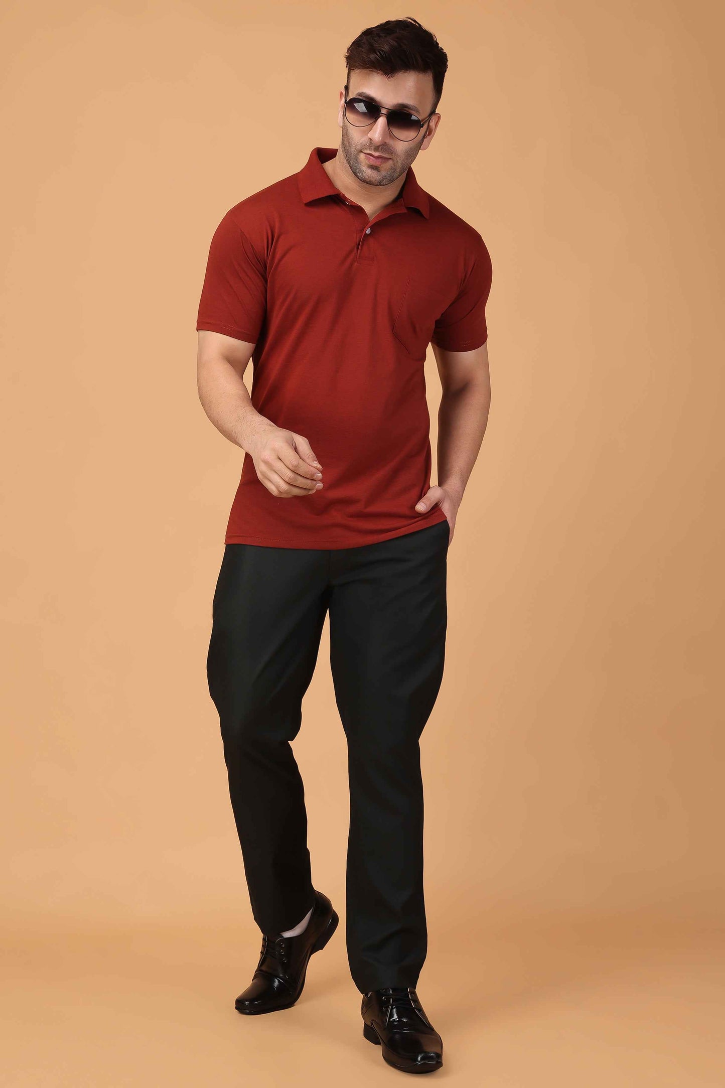 Buy Plus Size ​Midnight Black Comfort Fit Trousers At Apella | Sizes XS to 10 XL | India | Free Delivery | Customized