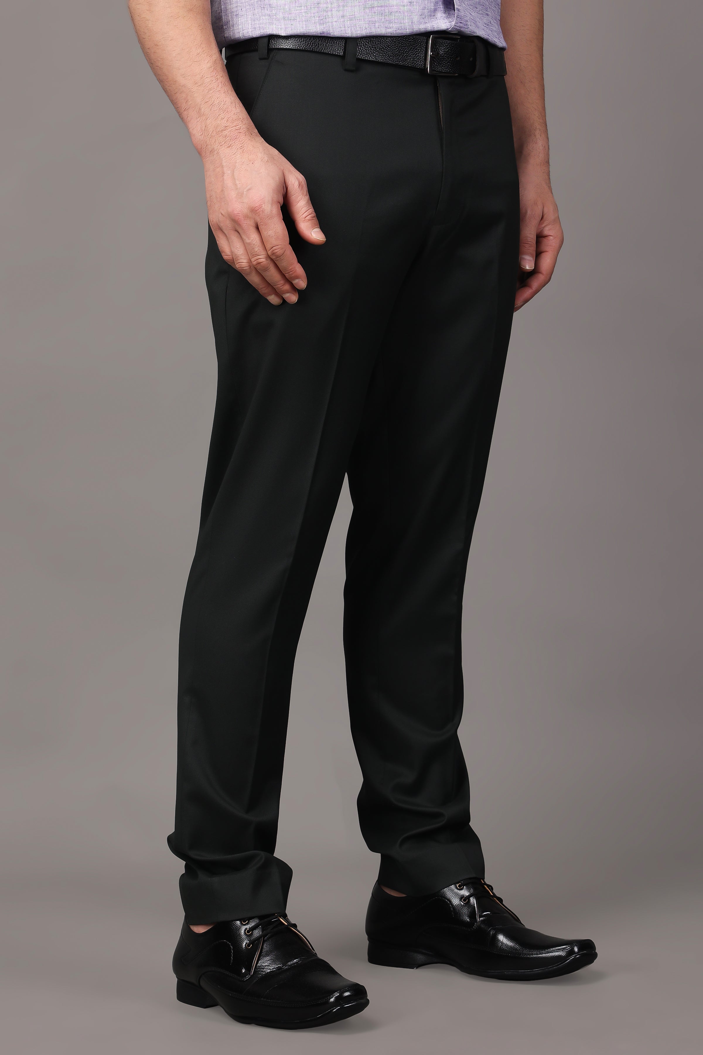 Buy CLITHS Slim Fit Flat Front Black Formal Pant for Men/Trousers for Men  Office Wear at Amazon.in