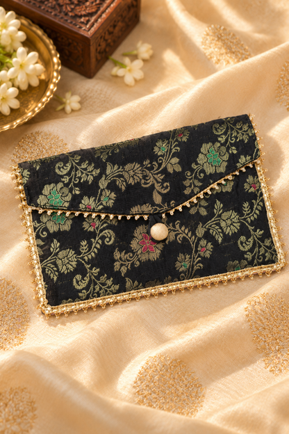 Midnight Garden Handcrafted Shagun Envelope