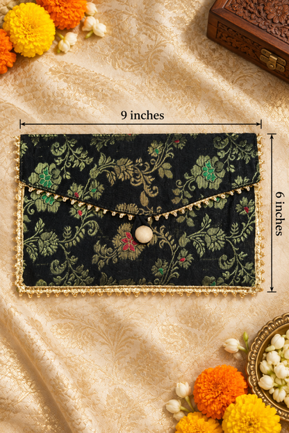 Midnight Garden Handcrafted Shagun Envelope