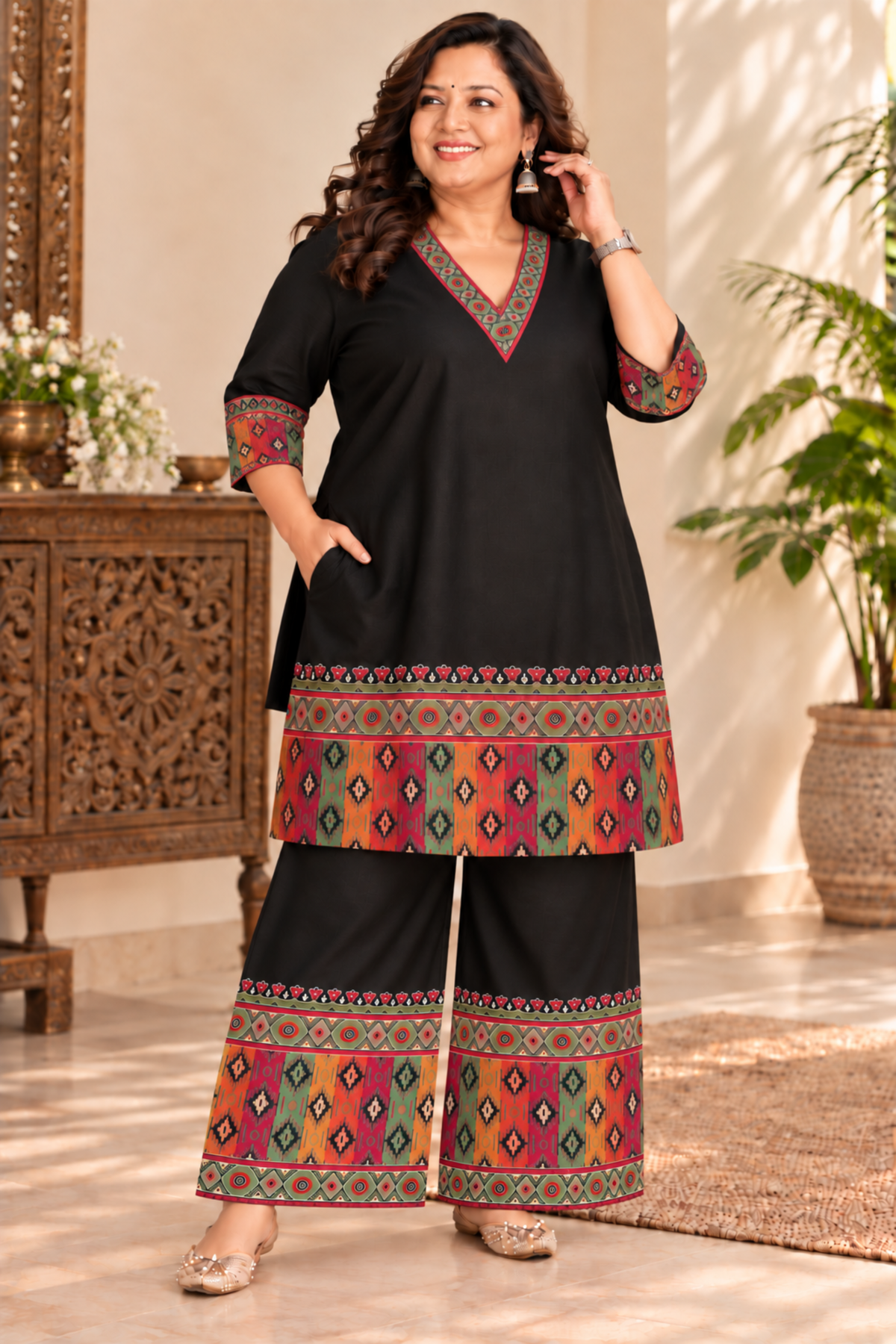 Charcoal Haze Muslin Co-ord Set