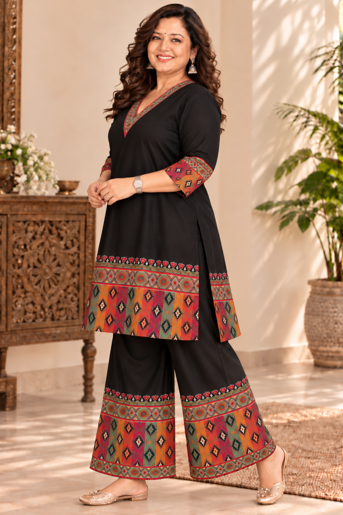 Charcoal Haze Muslin Co-ord Set