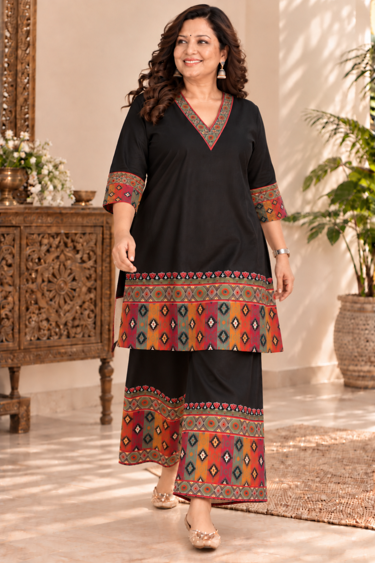 Charcoal Haze Muslin Co-ord Set
