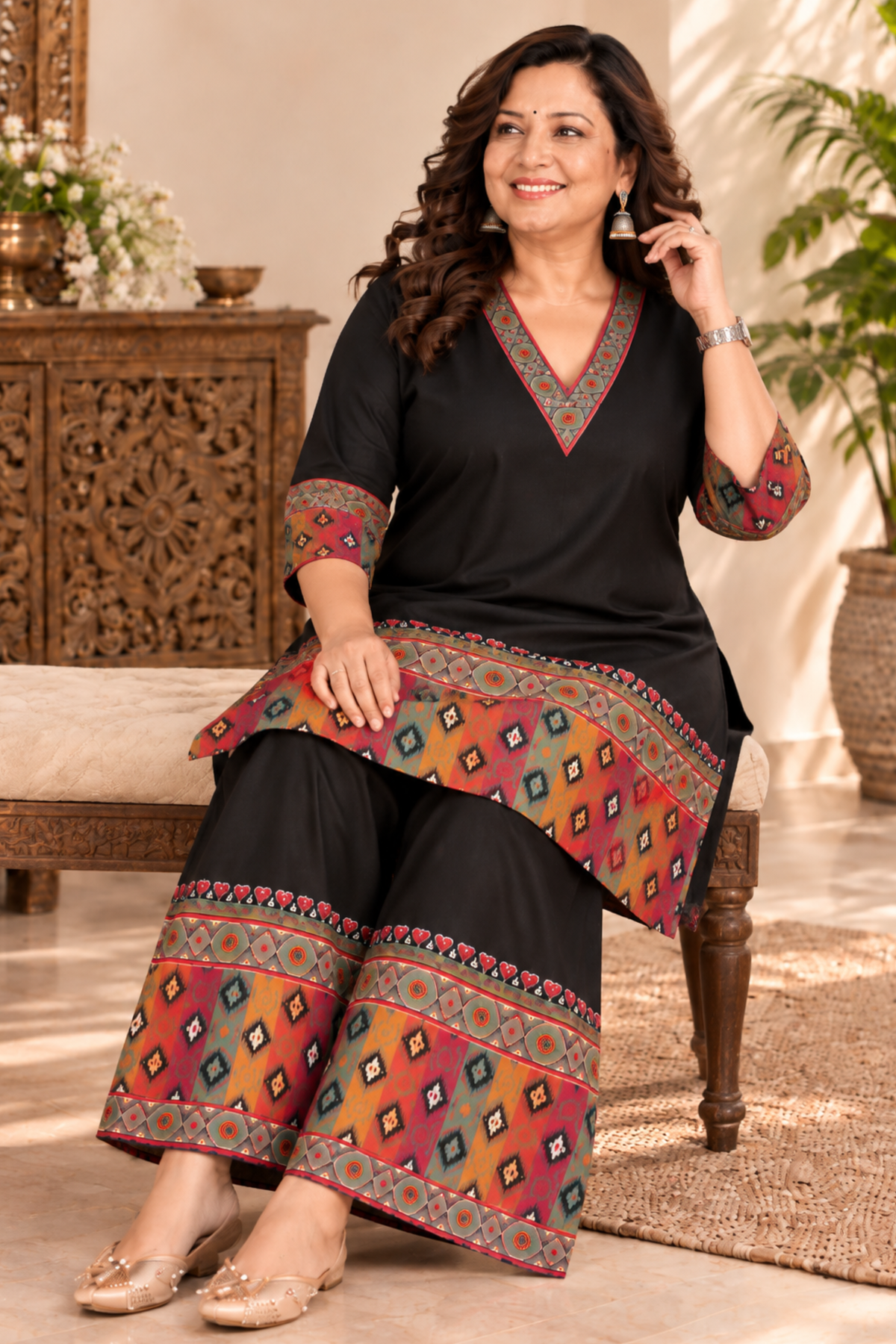 Charcoal Haze Muslin Co-ord Set