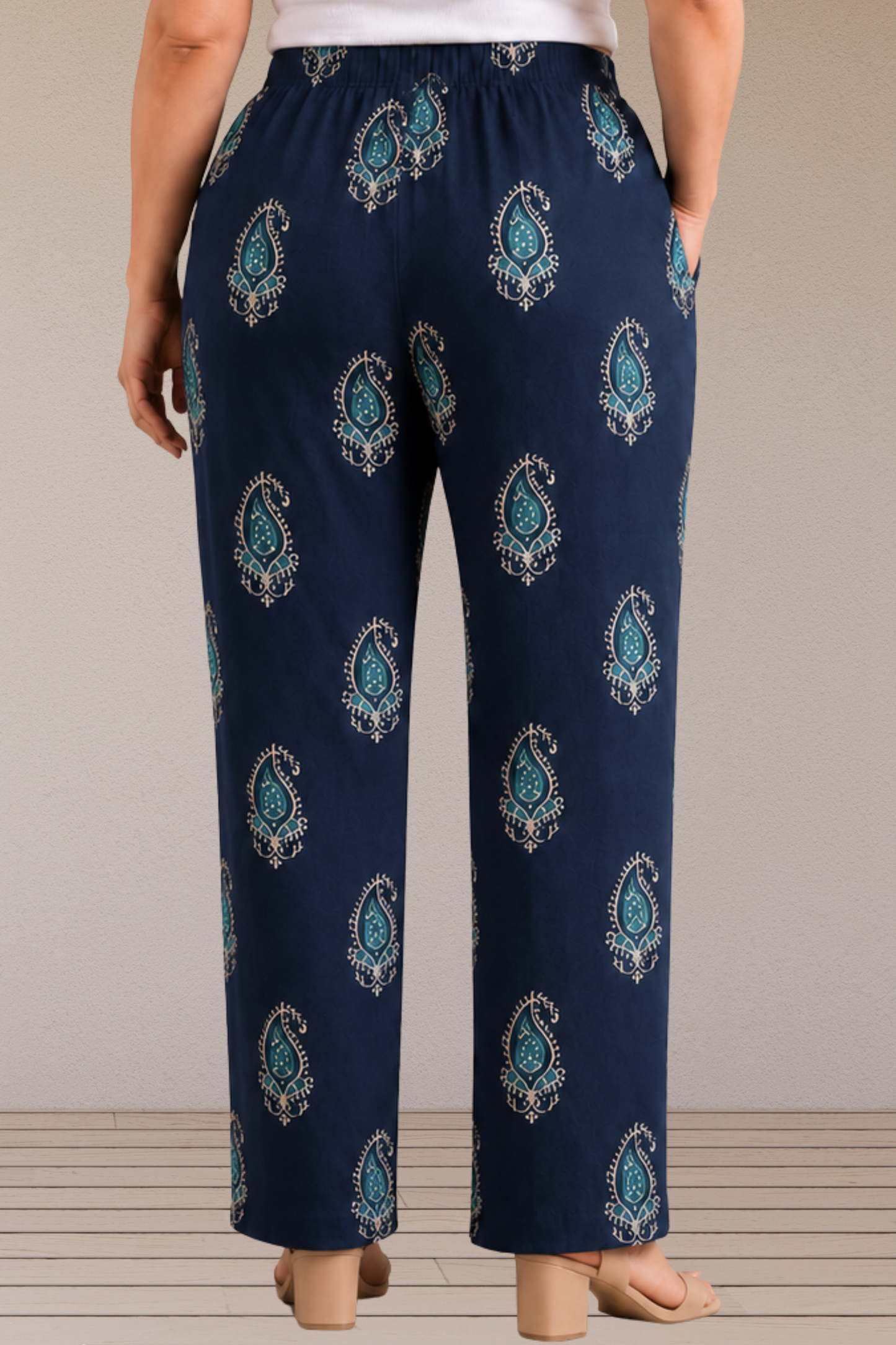 Midnight Paisley Cotton Palazzo