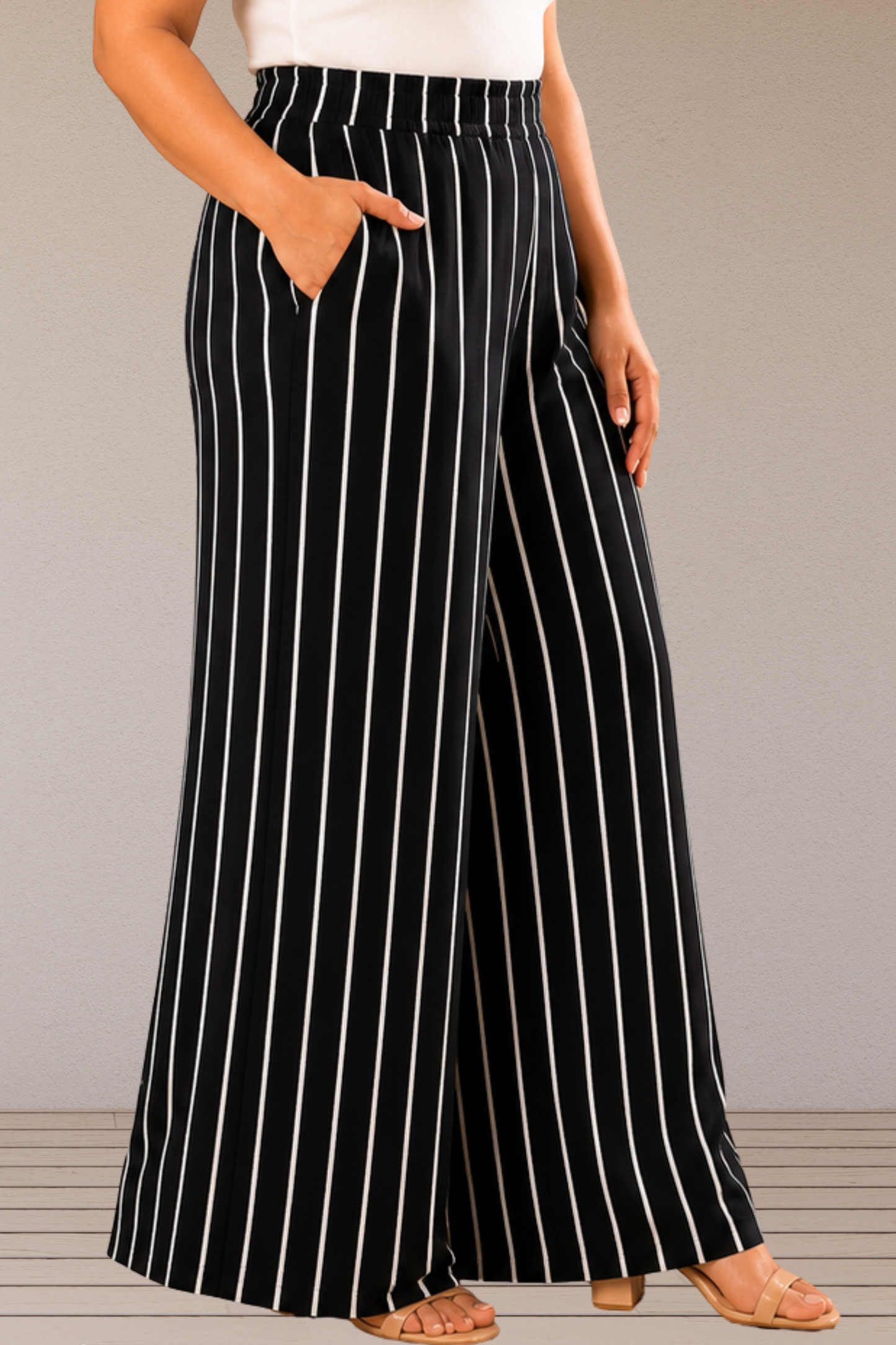Midnight Stripe Rayon Lounge Pants