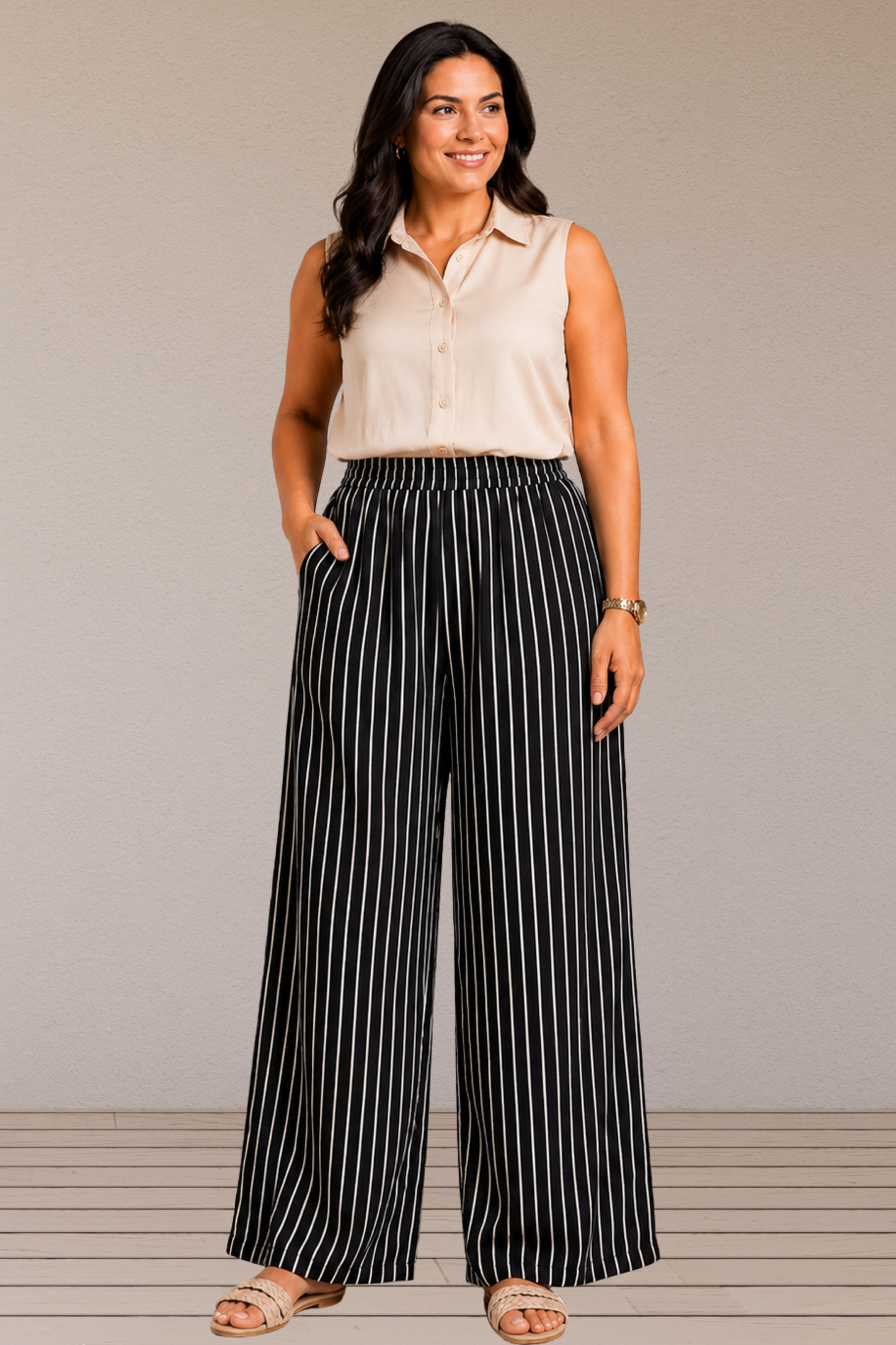 Midnight Stripe Rayon Lounge Pants
