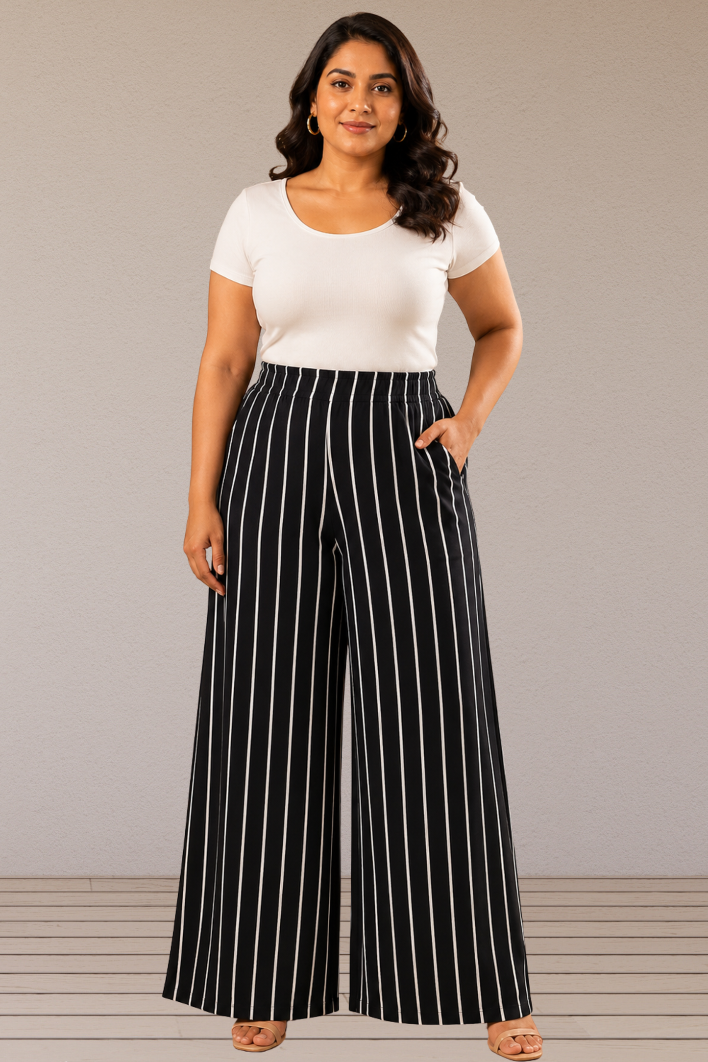 Midnight Stripe Rayon Lounge Pants