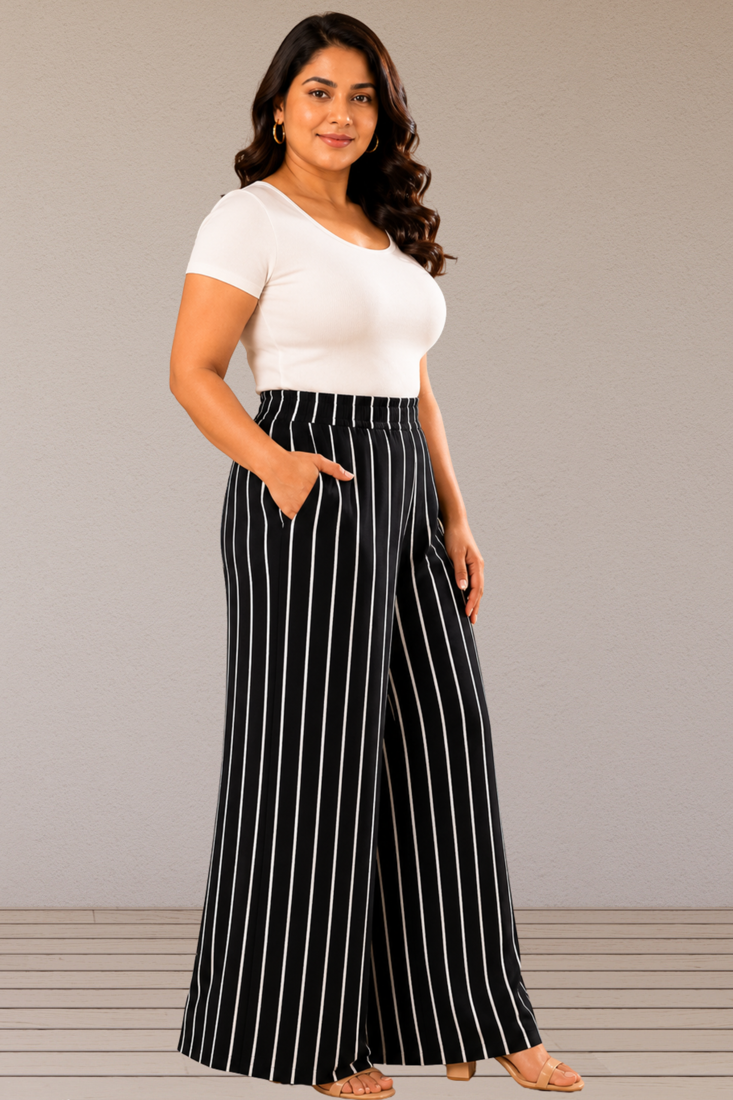 Midnight Stripe Rayon Lounge Pants