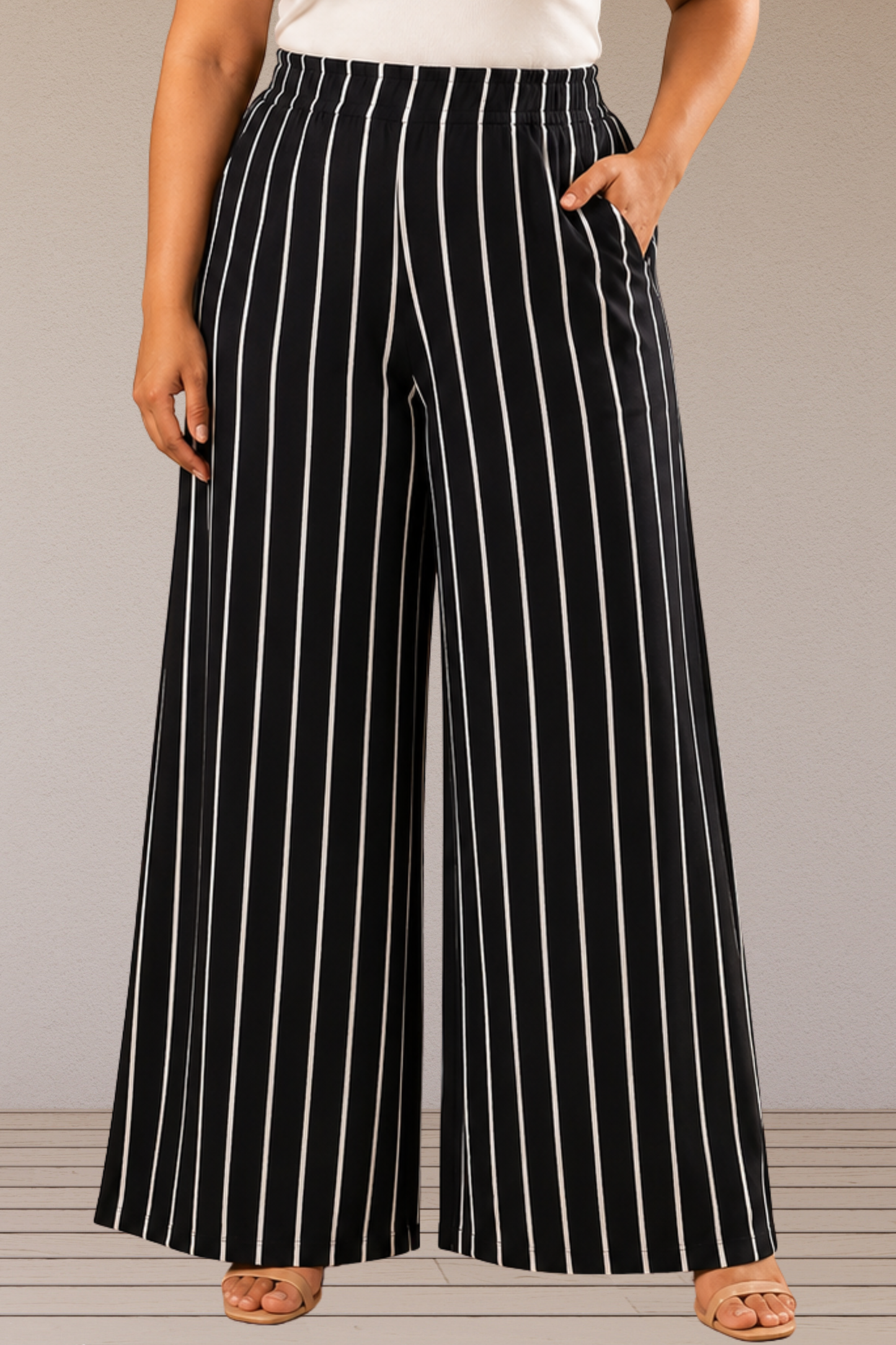 Midnight Stripe Rayon Lounge Pants