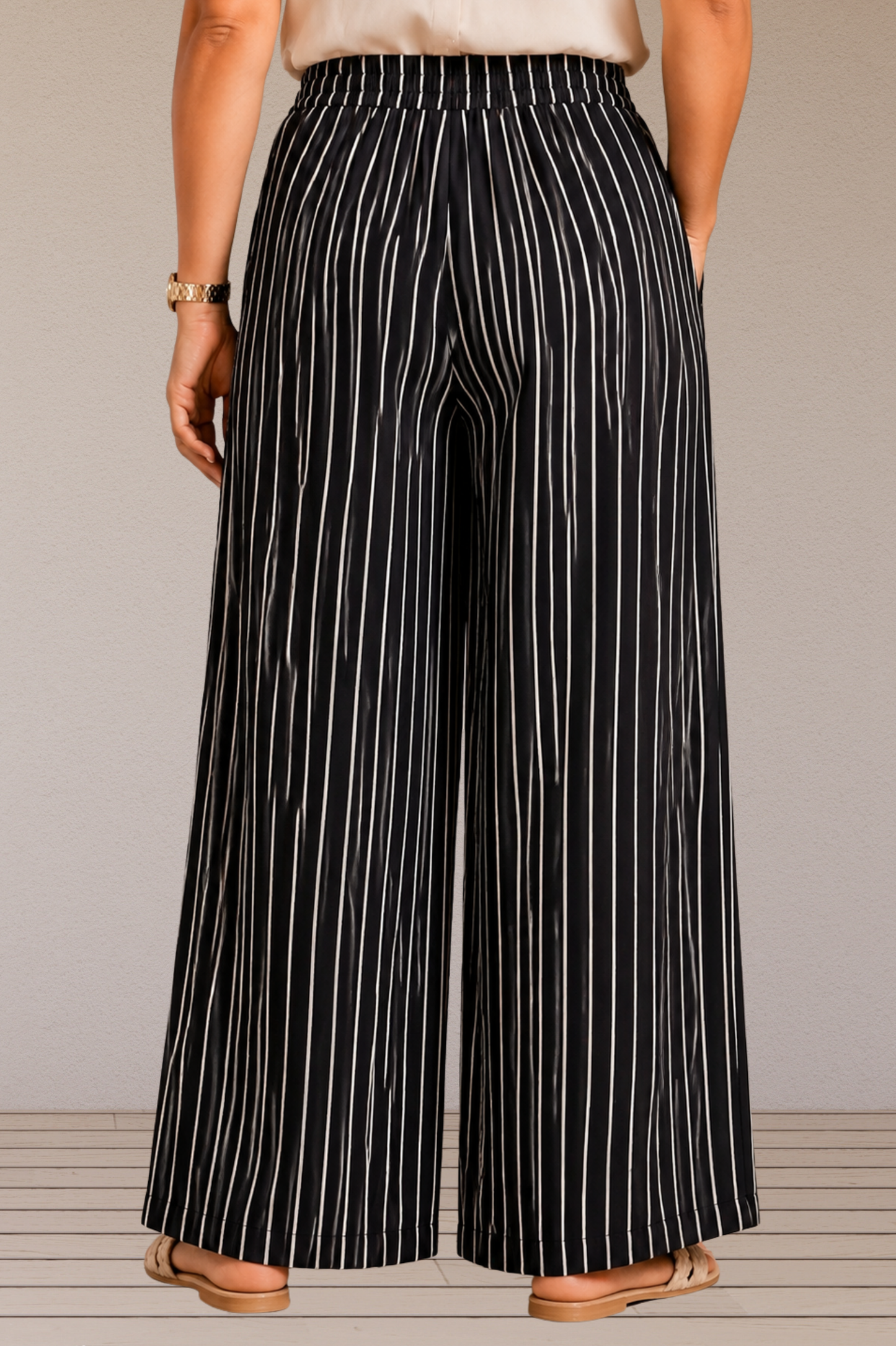 Midnight Stripe Rayon Lounge Pants