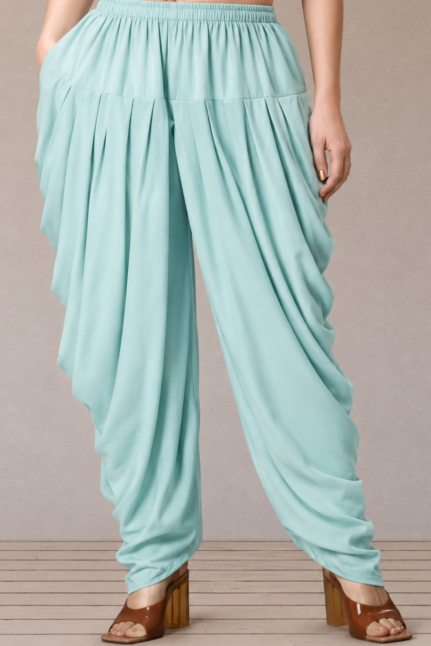 Mint Green Belted Dhoti Salwar