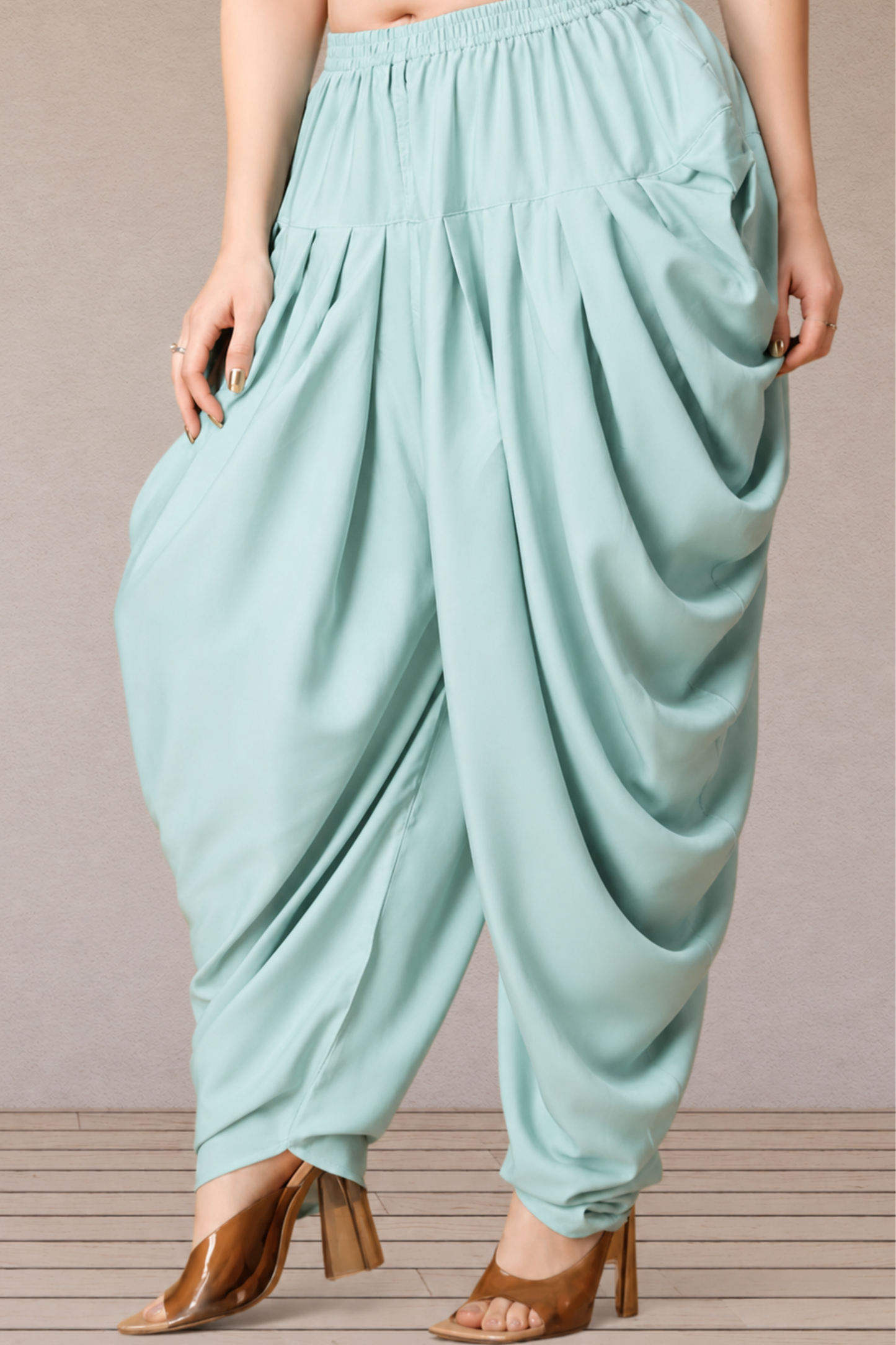 Mint Green Belted Dhoti Salwar