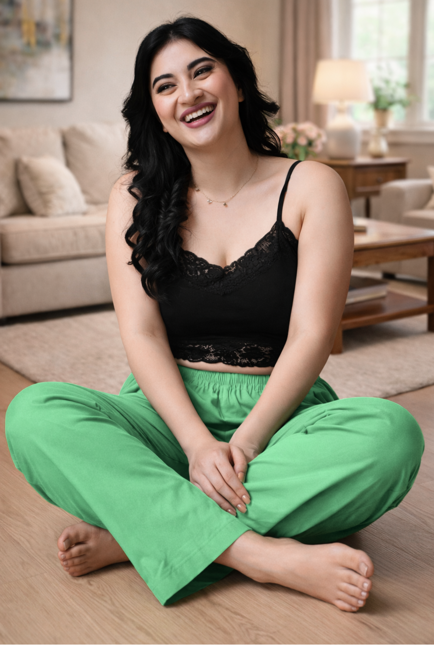 Mint Green Cotton Kurti Pant