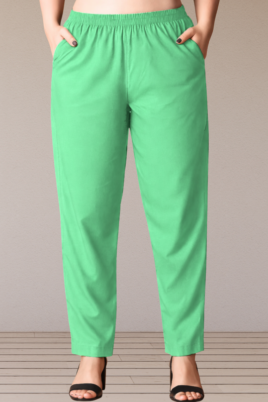 Mint Green Cotton Kurti Pant