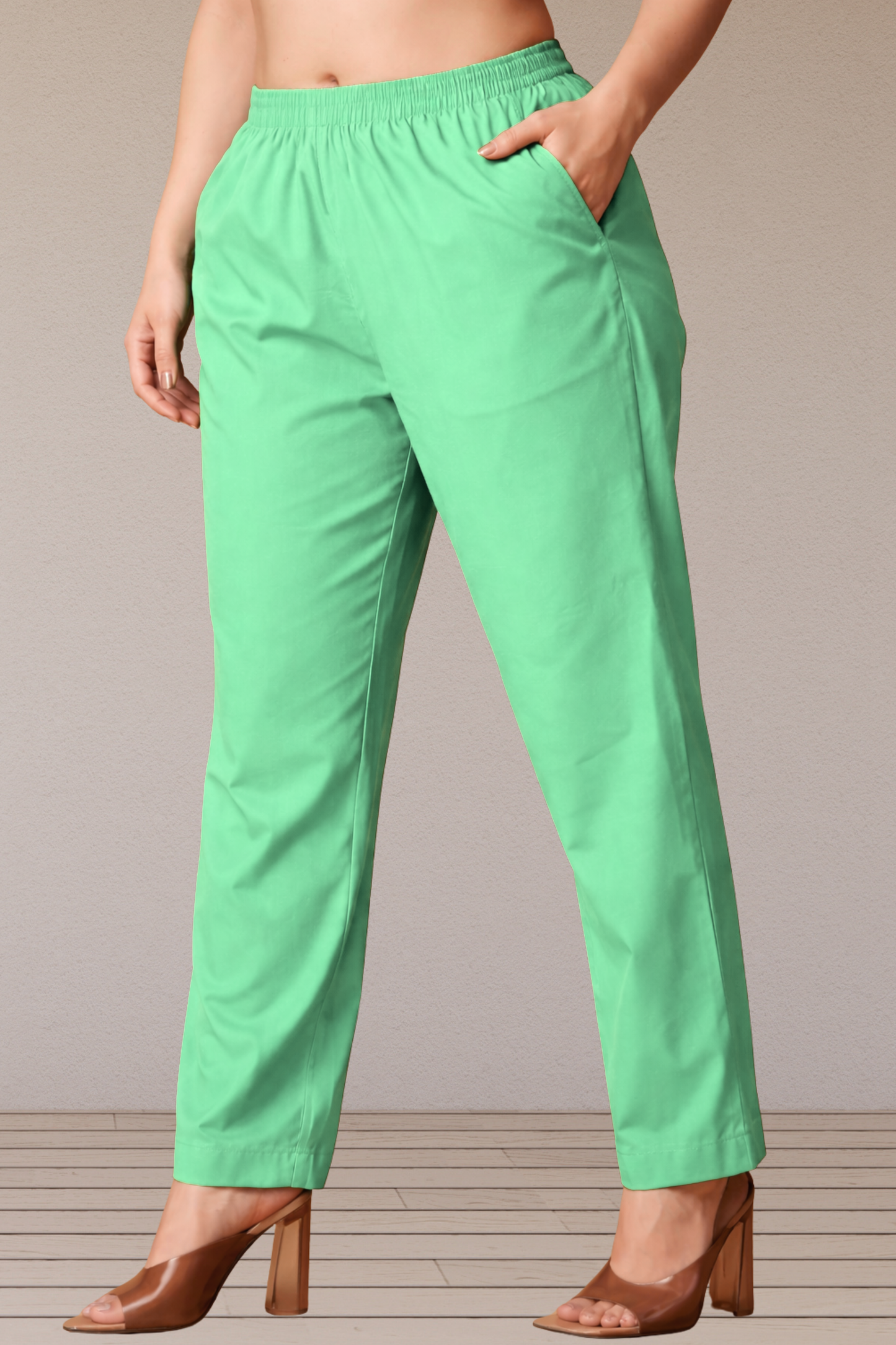 Mint Green Cotton Kurti Pant