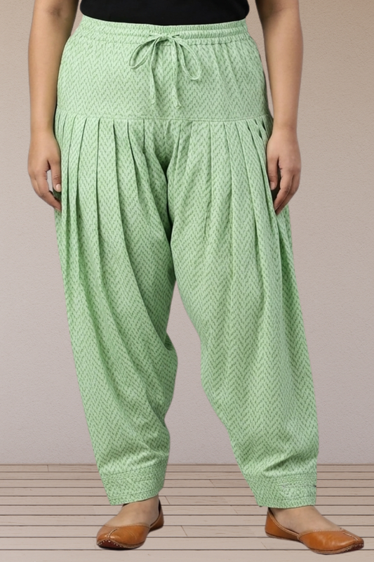 Mint Printed Cotton Salwar