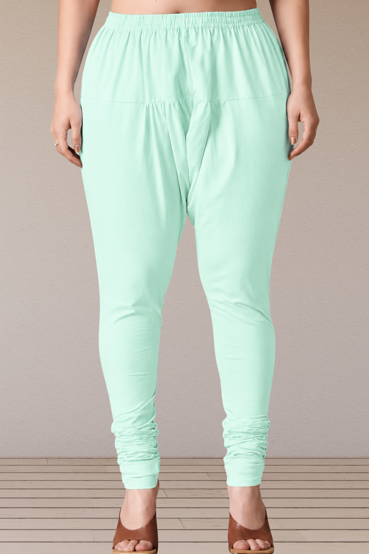 Mint Green Rayon Churidar Pants