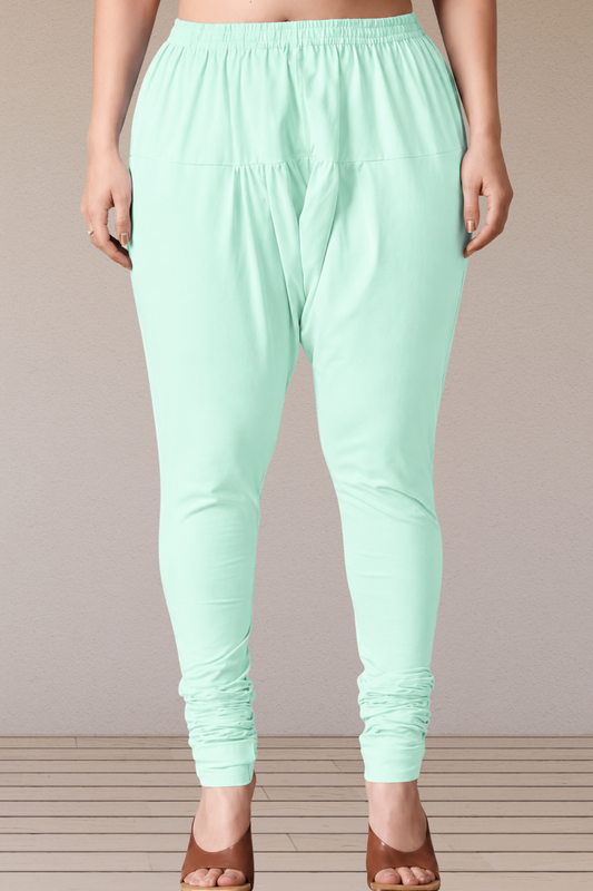 Mint Green Rayon Churidar Pants